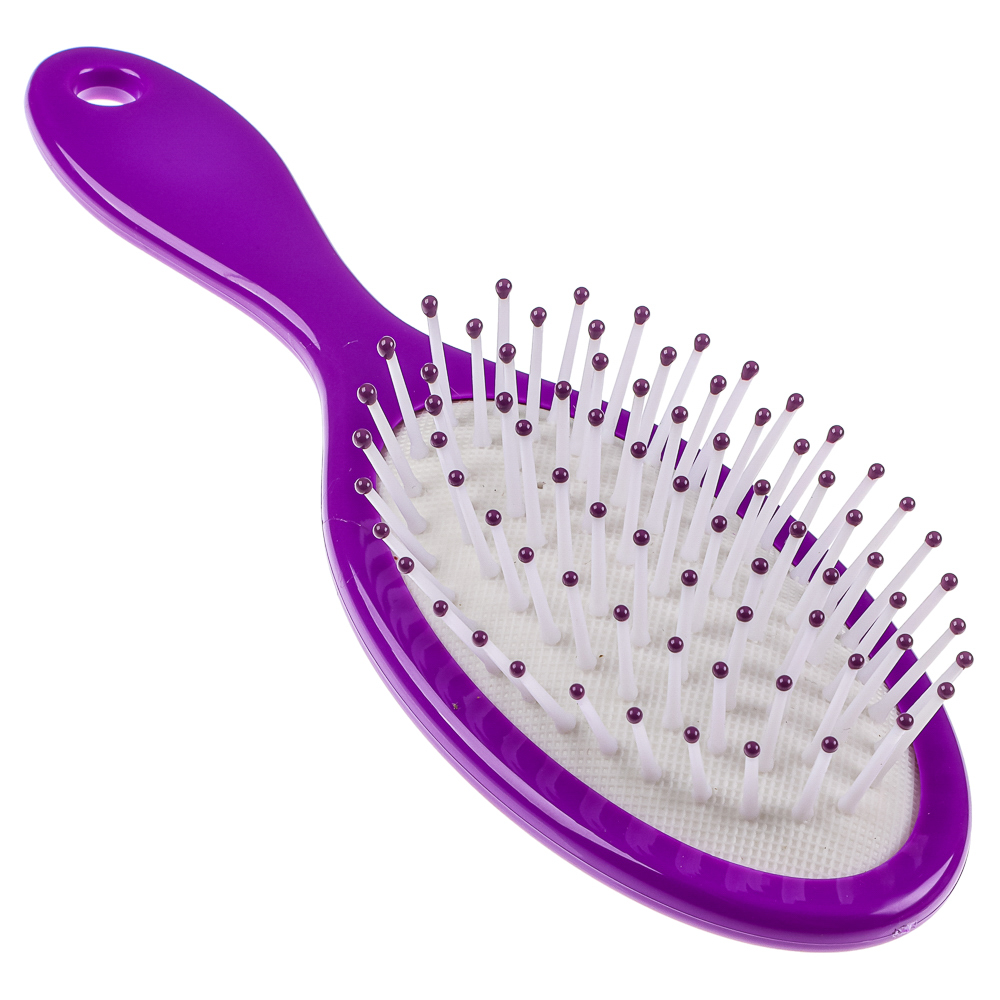 Расческа массажная тм ЮНИLOOK, пластик, 17,7х5,7см, 4 цвета, арт.№ 356-929