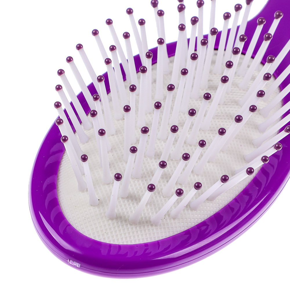 Расческа массажная тм ЮНИLOOK, пластик, 17,7х5,7см, 4 цвета, арт.№ 356-929