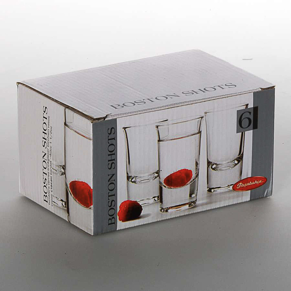 PASABAHCE Набор стопок 6штдля водки, 40мл, "Boston shots", 52174В, арт.№ 878-287