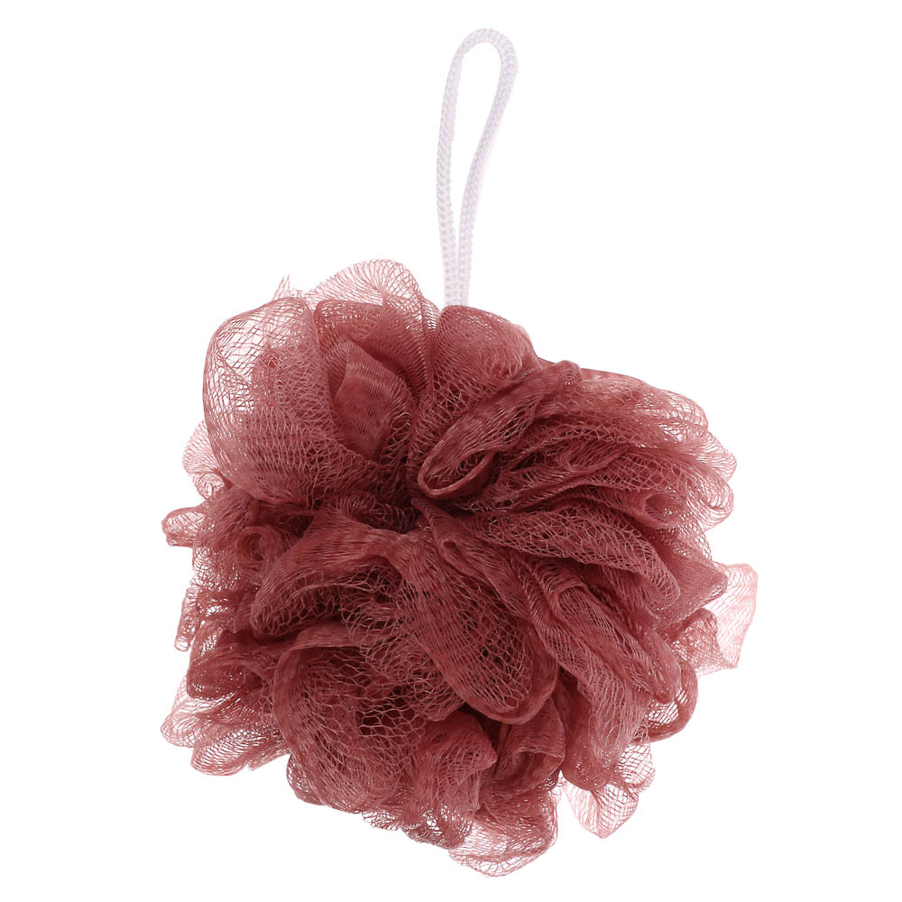 ЮL Мочалка шар роза с подвесом, полиэтилен, 40гр, 5-6 цветов, МС24-03, арт.№ 361-011