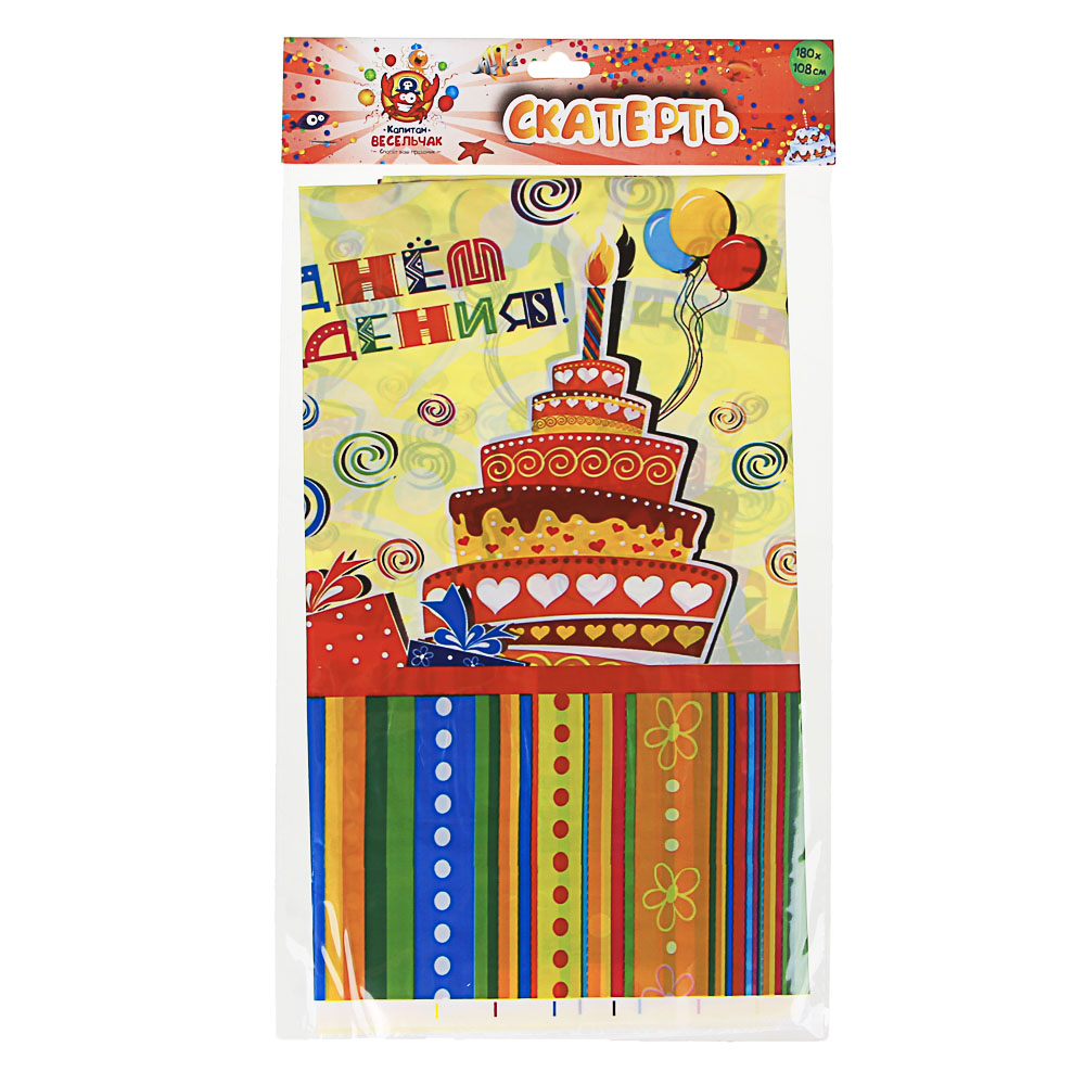 Скатерть праздничная тм Fntastic, 180х108см, полиэтилен, 30мкм, 2 вида, арт.№ 530-218