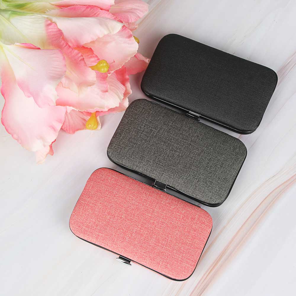 ЮНИLOOK Набор маникюрный 7 предметов, нерж.сталь, 10,7х6см, 3 цвета, арт.№ 305-376