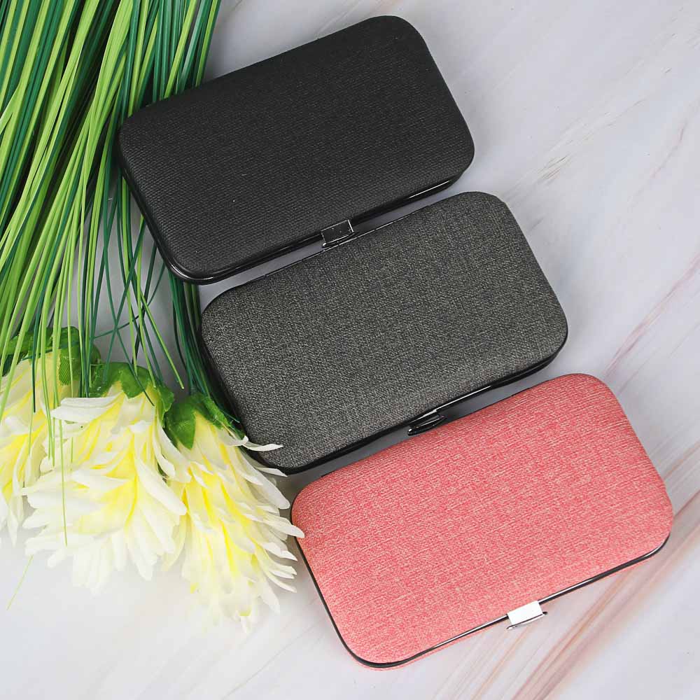 ЮНИLOOK Набор маникюрный 7 предметов, нерж.сталь, 10,7х6см, 3 цвета, арт.№ 305-376