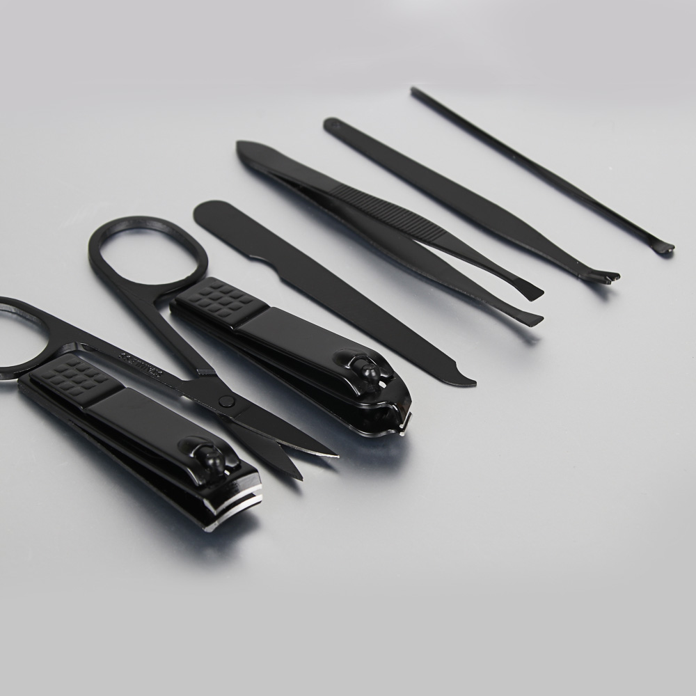 ЮНИLOOK Набор маникюрный 7 предметов, нерж.сталь, 10,7х6см, 3 цвета, арт.№ 305-376