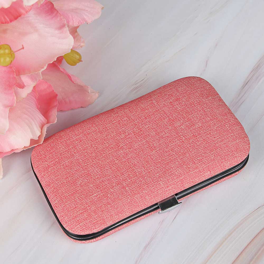 ЮНИLOOK Набор маникюрный 7 предметов, нерж.сталь, 10,7х6см, 3 цвета, арт.№ 305-376