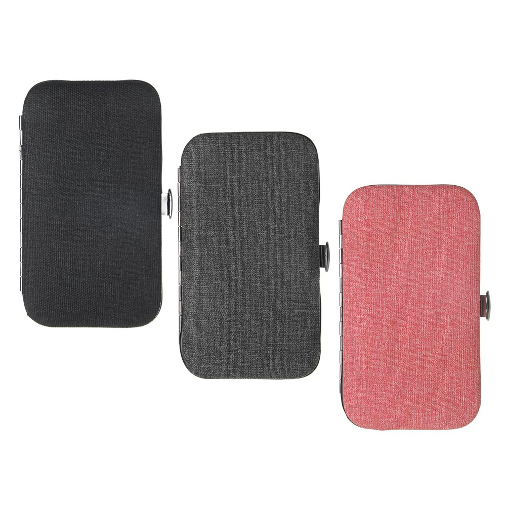 ЮНИLOOK Набор маникюрный 7 предметов, нерж.сталь, 10,7х6см, 3 цвета, арт.№ 305-376