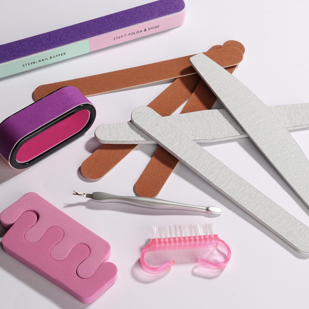 ЮНИLOOK Набор пилок наждачных 2-х сторонних для ногтей 240/240 грит 3 шт, щепа, 17,8см, арт.№ 305-349