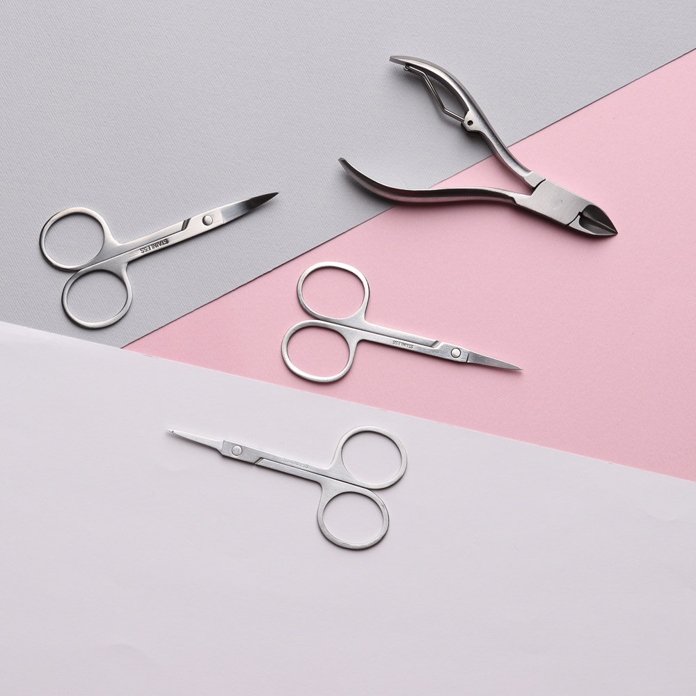 ЮНИLOOK Ножницы маникюрные для ногтей и кутикулы с загнутыми лезвиями, сталь, 8,8см, арт.№ 305-168