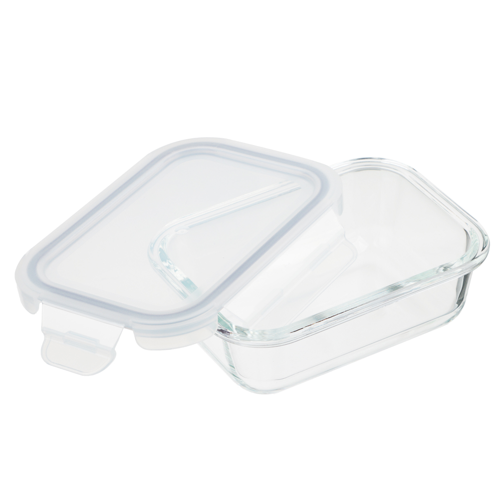 VETTA Контейнер для продуктов на защелках 370мл, жаропрочное стекло, арт.№ 825-030