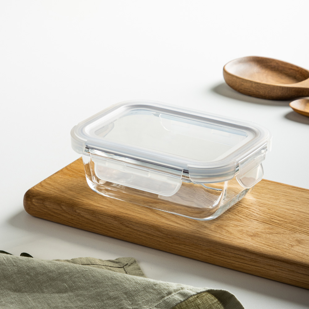 VETTA Контейнер для продуктов на защелках 370мл, жаропрочное стекло, арт.№ 825-030