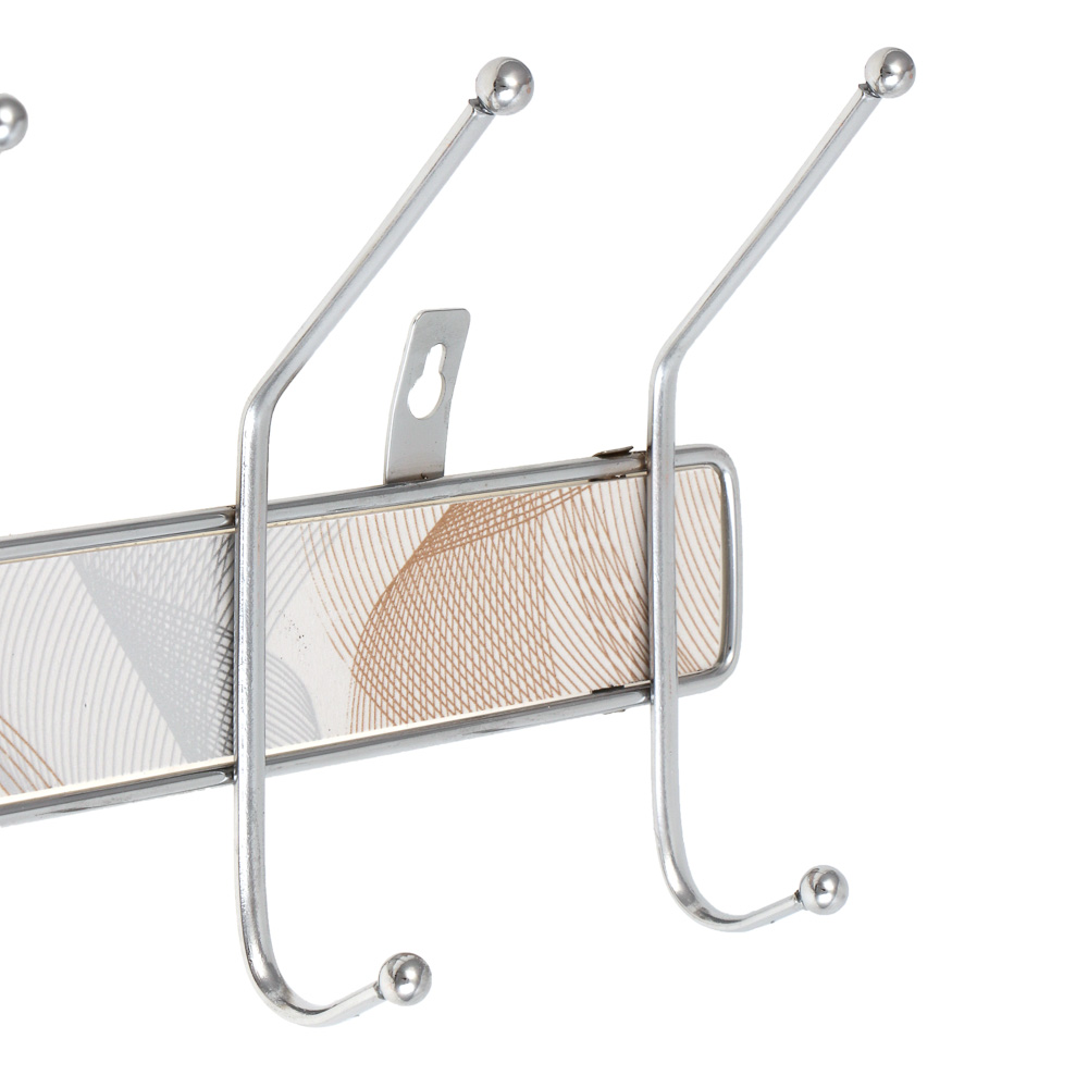 Вешалка настенная тм VETTA Мрамор, 5 крючков, цвет хром, арт.№ 465-002