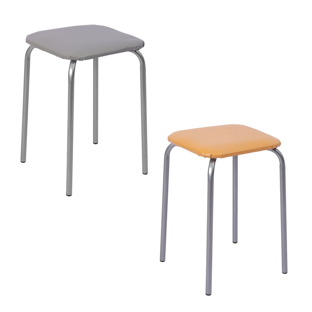 НИКА Табурет квадрат, металл, МДФ, мягкое сиденье, h47см, 29x29см, ТБ2, арт.№ 465-206