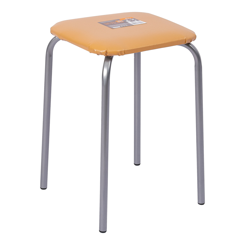 НИКА Табурет квадрат, металл, МДФ, мягкое сиденье, h47см, 29x29см, ТБ2, арт.№ 465-206