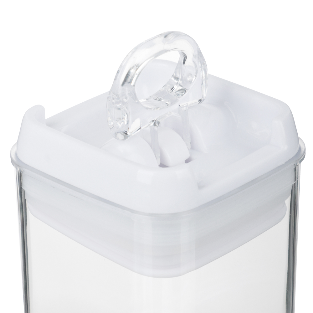 Банка для сыпучих продуктов, тм VETTA, Миндаль, 450мл квадратная, пластик, арт.№ 861-527