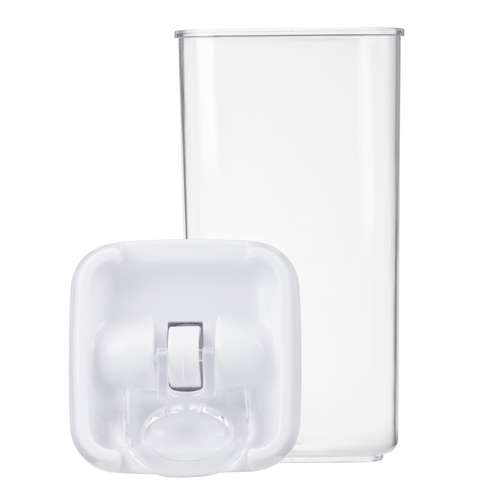 Банка для сыпучих продуктов, тм VETTA, Миндаль, 550мл квадратная, пластик, арт.№ 861-528