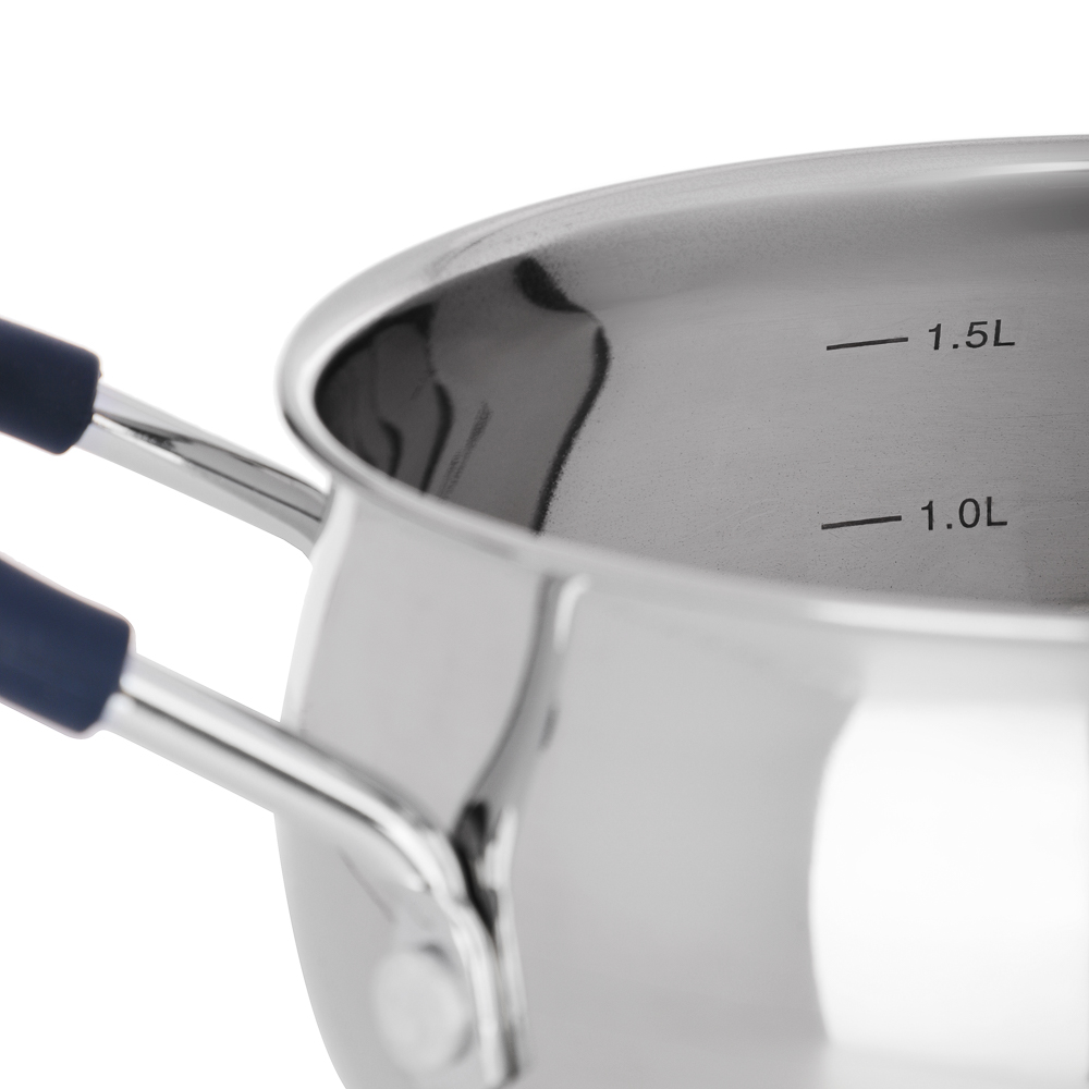 SATOSHI Альба Кастрюля 16х9,5 см, объем 2,1 л, со стеклянной крышкой, индукция, арт.№ 822-270