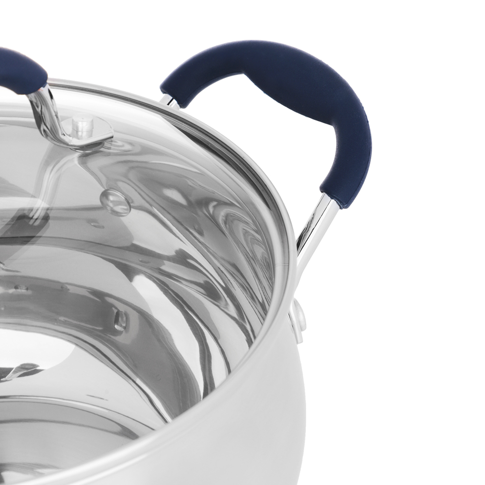 SATOSHI Альба Кастрюля 20х11,5 см, объем 3,9 л, со стеклянной крышкой, индукция, арт.№ 822-271