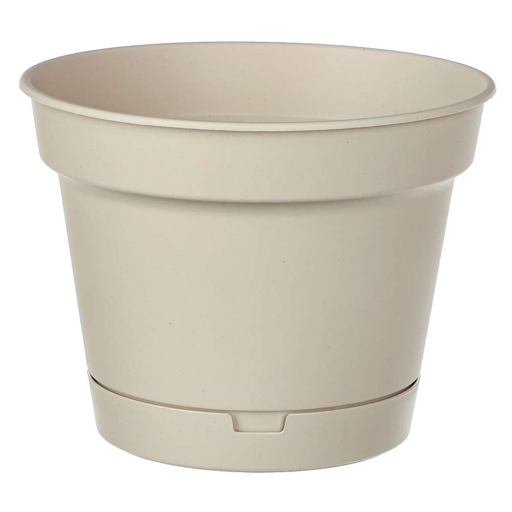 Горшок для цветов Mint d150мм 1,2л с поддоном, св. беж., арт.№ 164-018