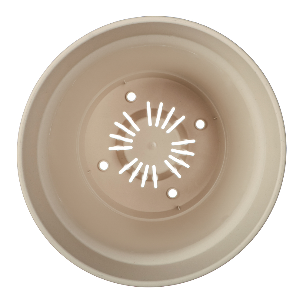 Горшок для цветов Mint d150мм 1,2л с поддоном, св. беж., арт.№ 164-018