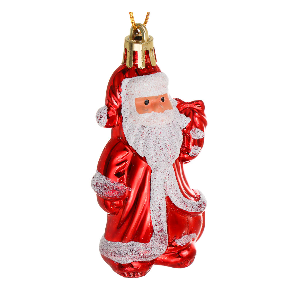 СНОУ БУМ Набор декоративных украшений "Дед Мороз" 2шт, 4x3x9см, пластик, арт.№ 374-594