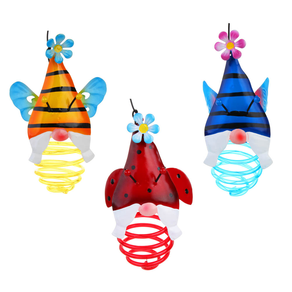 INBLOOM Фонарь на солн.батарее Гномик 52х7.5см,10LED, белый, 1.2V 2/3AAA 150mAh Ni-Cd, металл, арт.№ 475-330