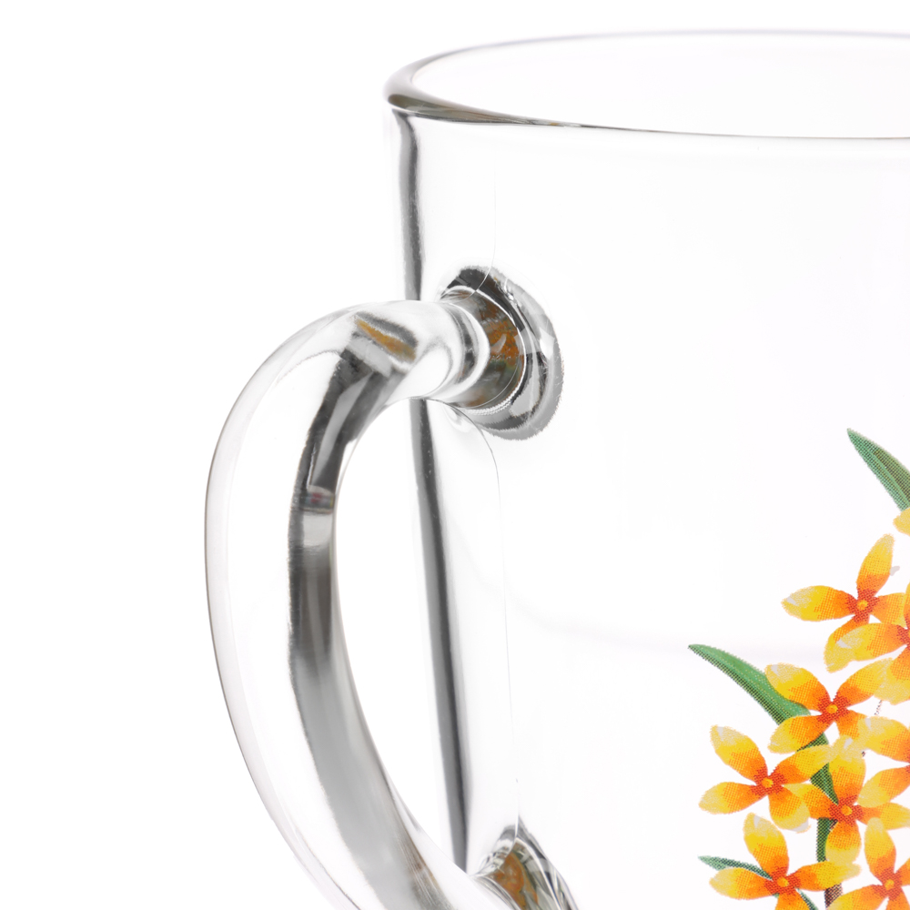 ОСЗ Кружка стеклянная 300мл с дизайном, стекло, арт.№ 879-117