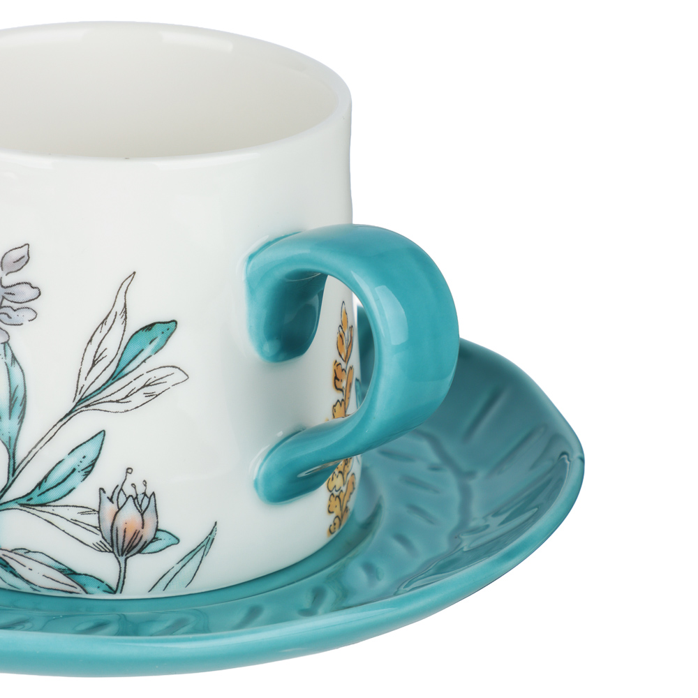 Набор чайный 2 пр., 180мл, MILLIMI, Аквамарин, фарфор, арт.№ 802-574