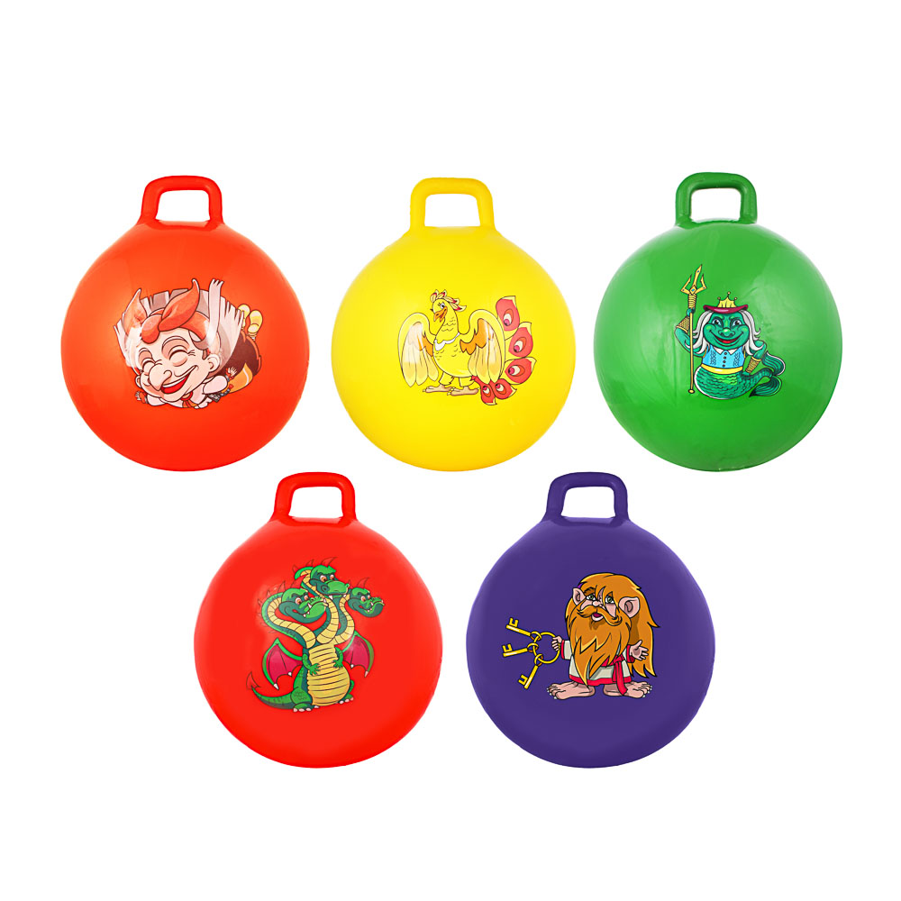 SILAPRO Мяч-попрыгун с ручкой, нагрузка до 80кг, d 50см, ПВХ, 5 цветов, арт.№ 193-007