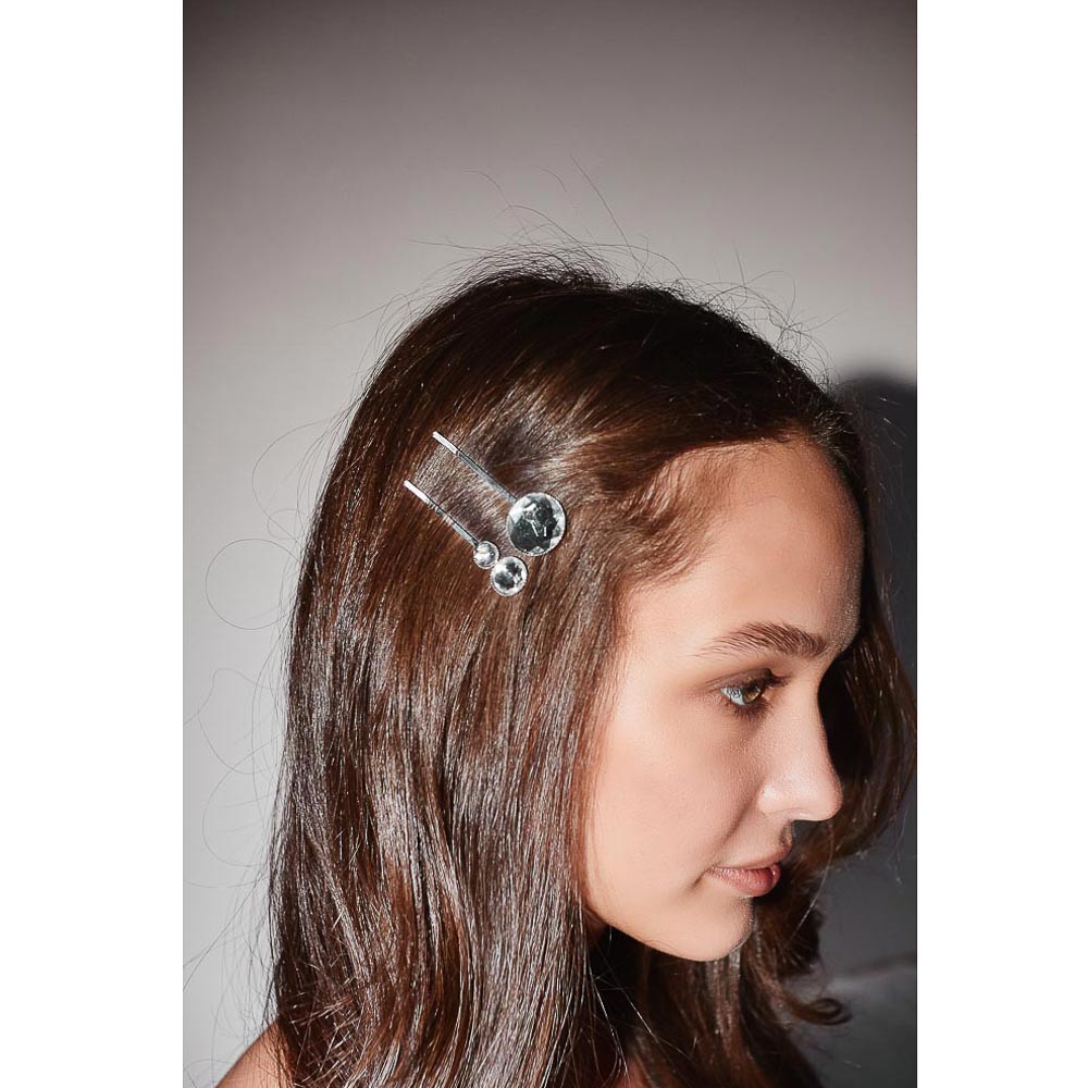 BERIOTTI Набор заколок для волос 3шт, сплав, пластик, 6см, 2 дизайна, арт.№ 321-323