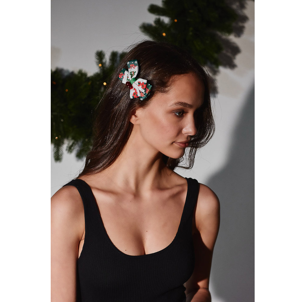 BERIOTTI Зажим для волос 4см, пластик, полиэстер, сплав, 2 цвета, арт.№ 321-325