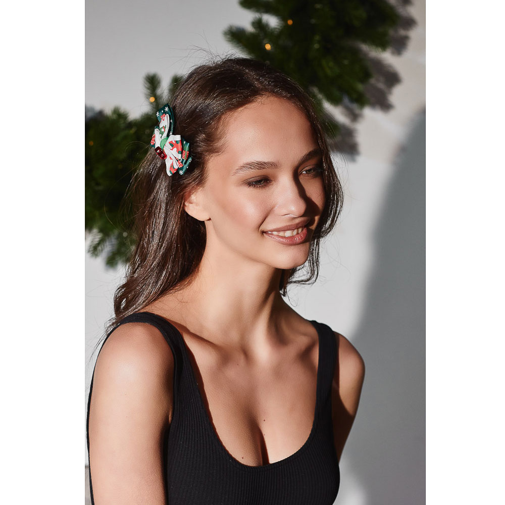 BERIOTTI Зажим для волос 4см, пластик, полиэстер, сплав, 2 цвета, арт.№ 321-325