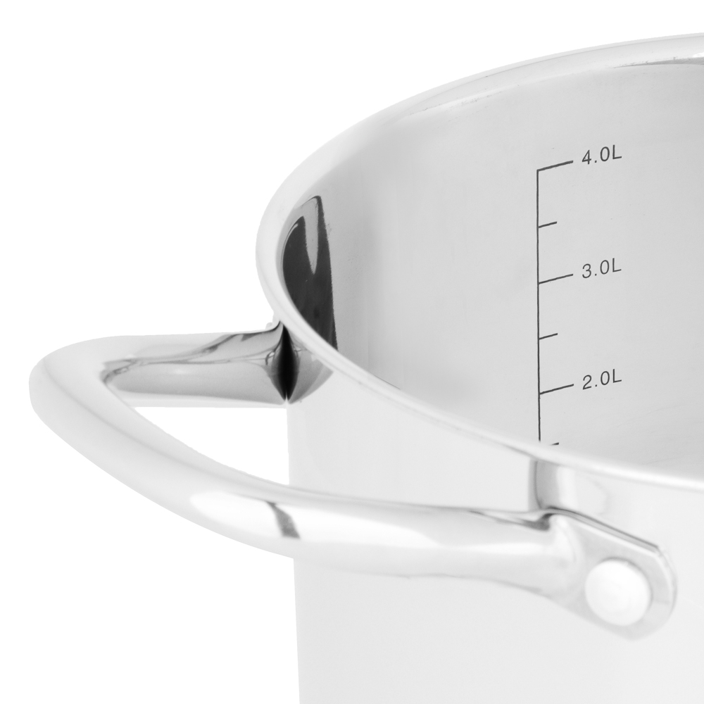 BY COLLECTION Промо Кастрюля 22х13,5см, 5,0л, с нерж. крышкой, индукция, нерж.сталь 18/10, арт.№ 822-247