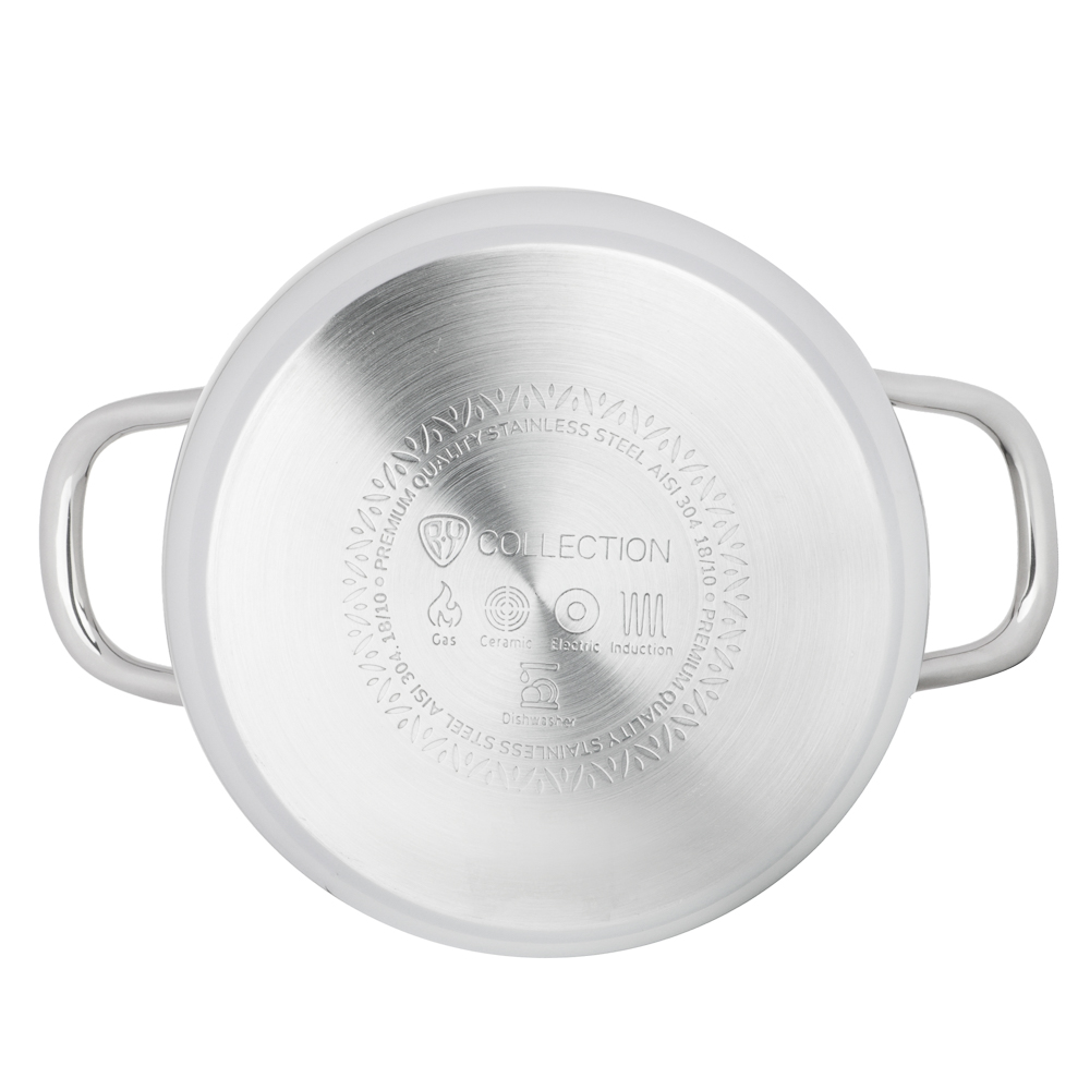BY COLLECTION Промо Кастрюля 22х13,5см, 5,0л, с нерж. крышкой, индукция, нерж.сталь 18/10, арт.№ 822-247