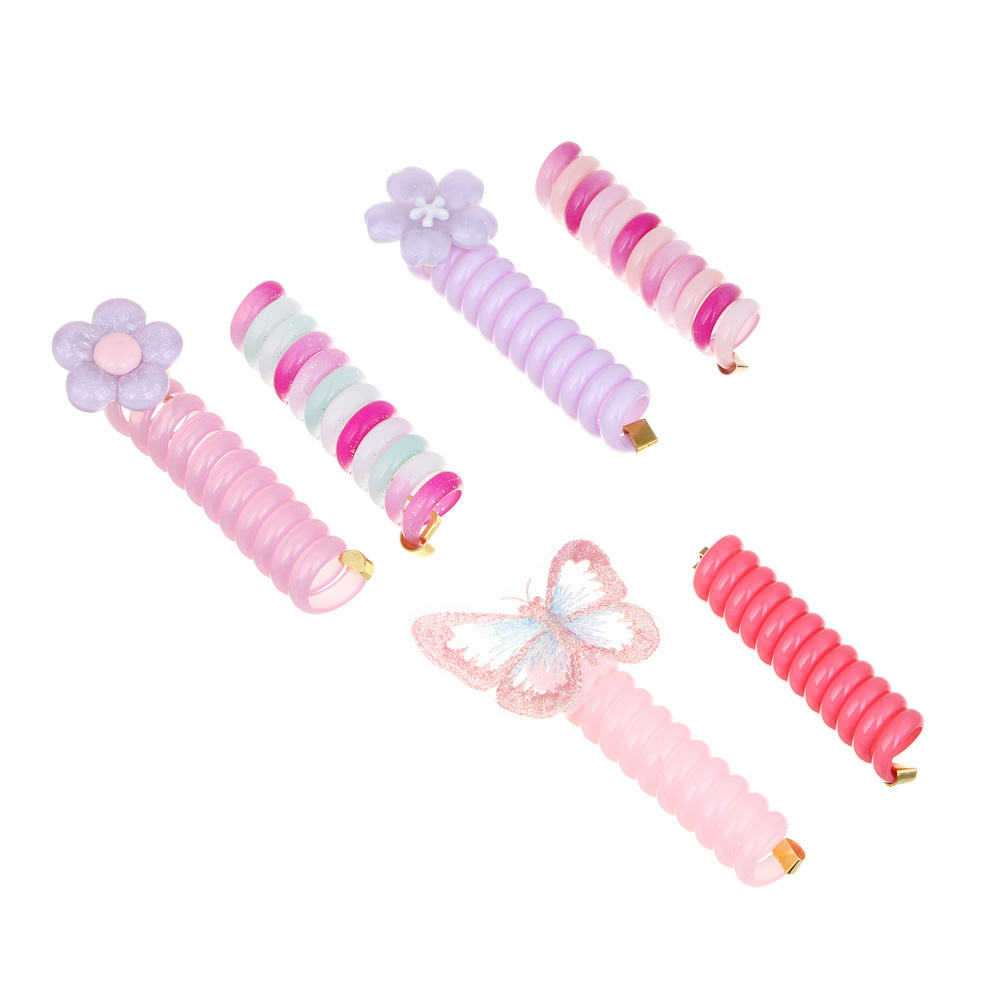 BY Русские супергерои Набор детских заколок-спиралек для волос 2 шт, ТПУ, 7см, 3 сочетания, арт.№ 321-380