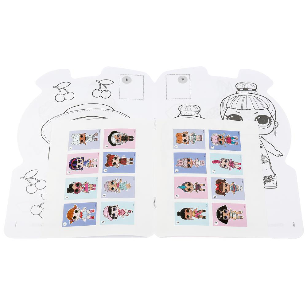 УМКА Раскраска "Наклей и раскрась. Мультгерои", бумага, картон, 21х15x0,5см, 8 дизайнов, арт.№ 290-209