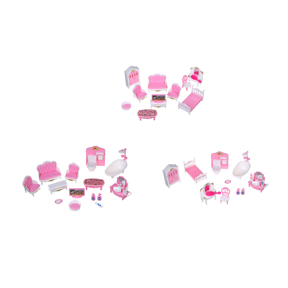 ИГРОЛЕНД Мебель для куклы, ABS, картон, 23х7х30,5 см, 3 вида, арт.№ 278-139