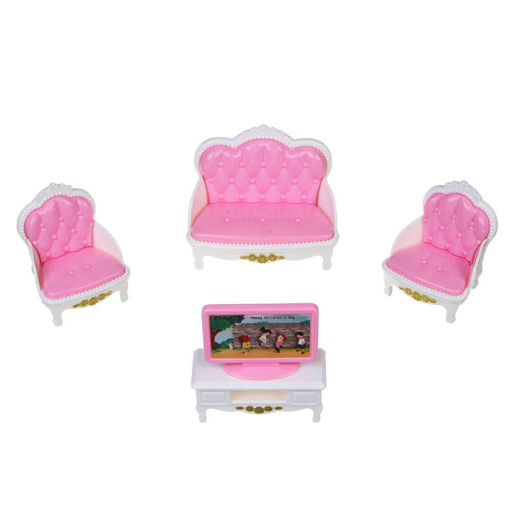 ИГРОЛЕНД Мебель для куклы, ABS, картон, 23х7х30,5 см, 3 вида, арт.№ 278-139