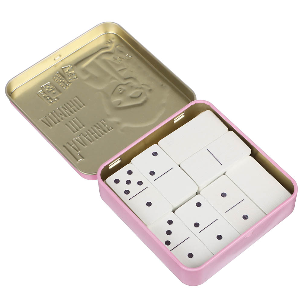 Игра настольная "Гадание по домино" (жестяная коробочка) 9х9х2см, арт.№ 538-166