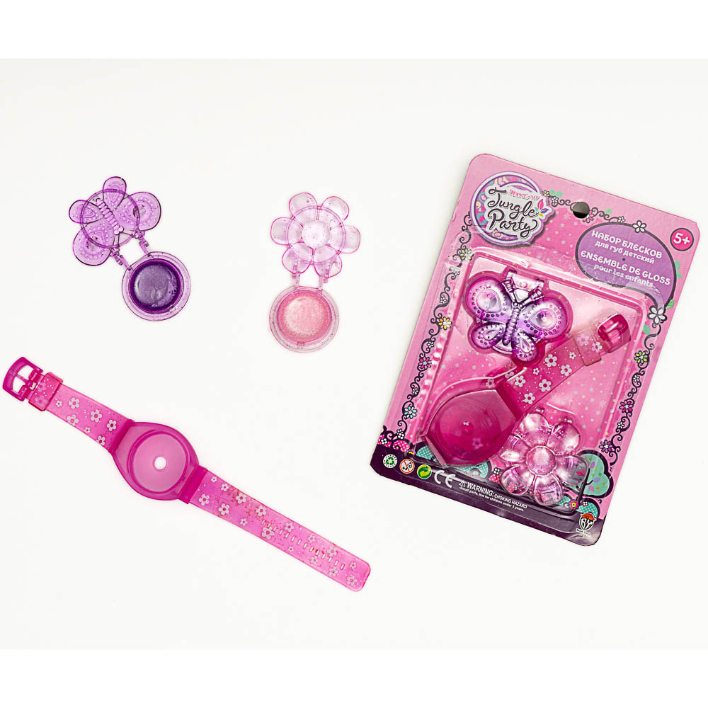 Набор блесков для губ 2 шт, 4,2г, в виде наручных часов, арт.№ 330-385