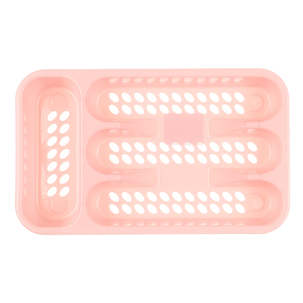 Лоток для столовых приборов тм VETTA Кантри, 4 секции, 33х19,5х4,5см, пластик, арт.№ 485-048