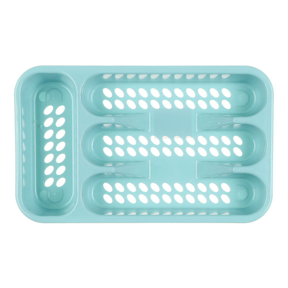 Лоток для столовых приборов тм VETTA Кантри, 4 секции, 33х19,5х4,5см, пластик, арт.№ 485-048