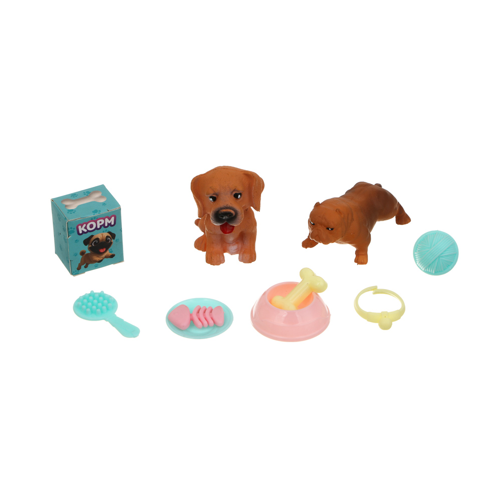 Игровой набор "Счастливая семья" Собачки, ABS, тм ИГРОЛЕНД, арт.№ 294-243