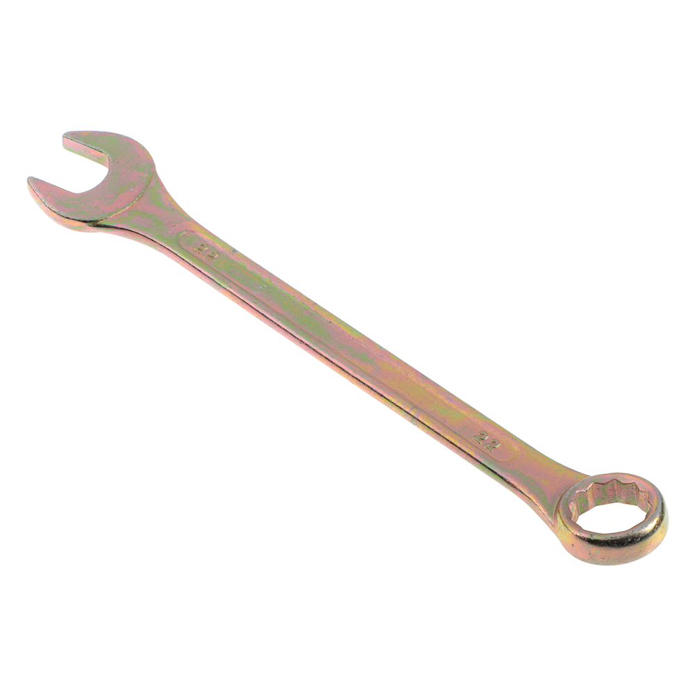 ЕРМАК Набор ключей рожково-накидных, 12 предм., 6-22мм, желтый цинк,, арт.№ 736-080