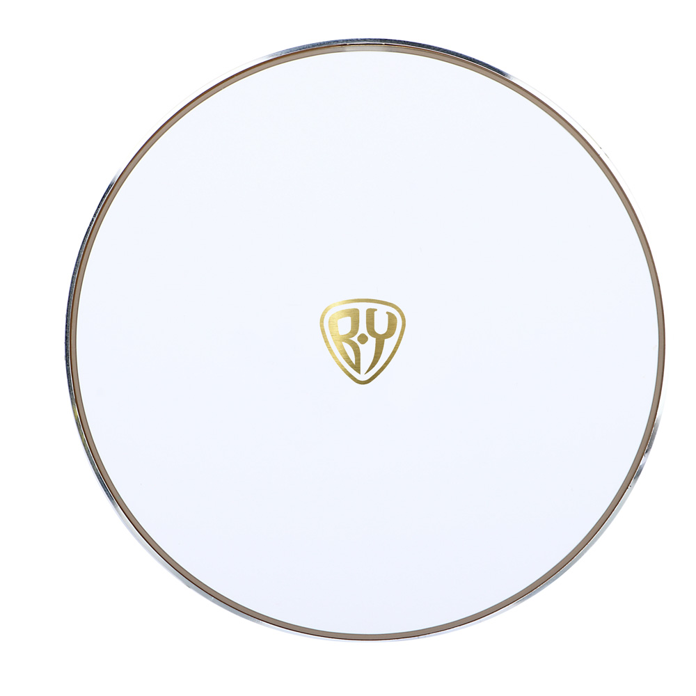 Беспроводное зарядное устройство BY Qi, LED подсветка, 10Вт, D10см, белый, арт.№ 916-233