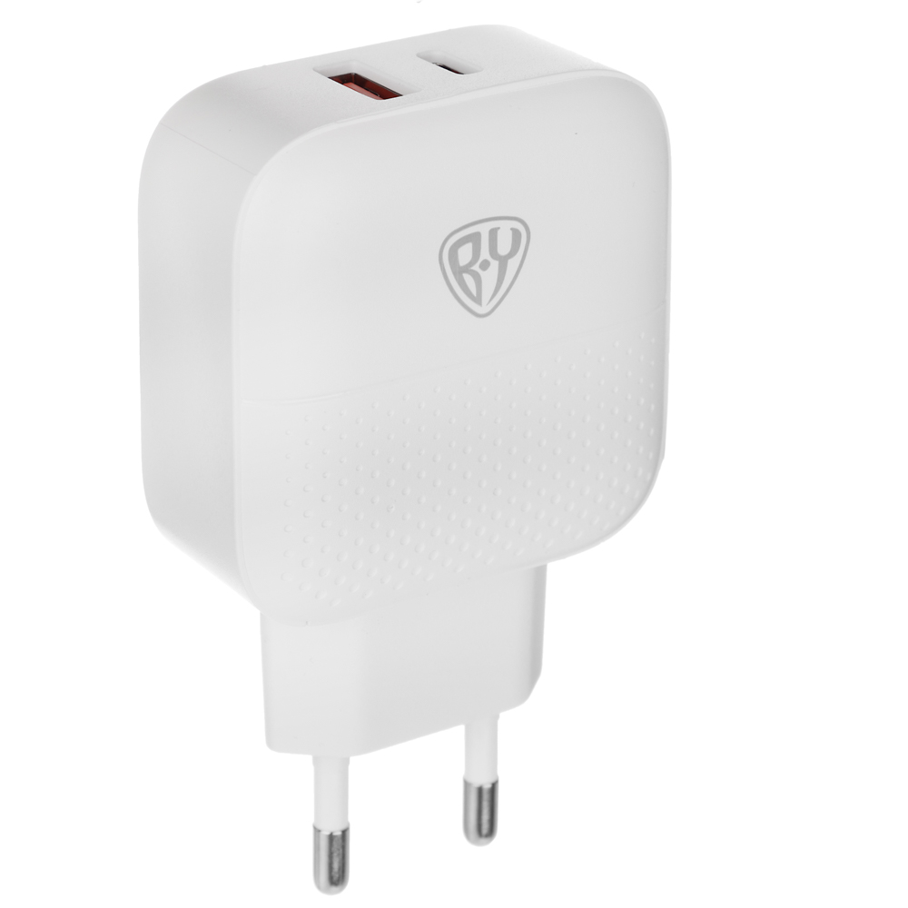 Сетевое зарядное устройство BY Модерн, Быстрая зарядка QC3.0+TYPE-C PD, 3А, 18Вт, белый, арт.№ 916-234