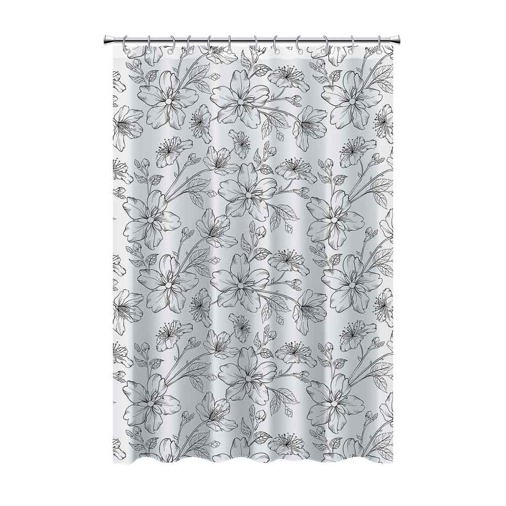 Шторка для ванной тм VETTA Цветы, ПЕВА 12 г/м2, 180x180 см, 1 дизайн, арт.№ 461-476