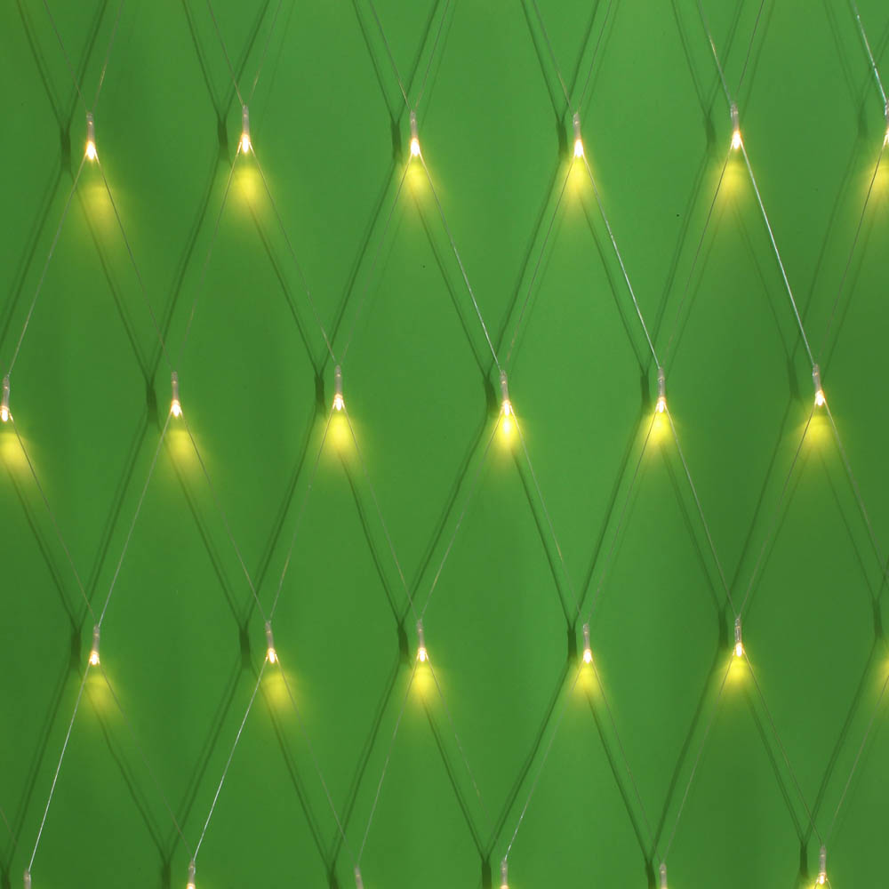 Гирлянда сетка 1,4x1,5 м СНОУ БУМ, 96 LED ламп, постоянное свечение шампань, ПВХ прозрачный, 220В, арт.№ 362-090