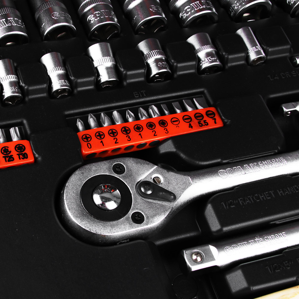 ЕРМАК Набор профессионального инструмента, 66 предм., 1/4"+1/2", арт.№ 736-105