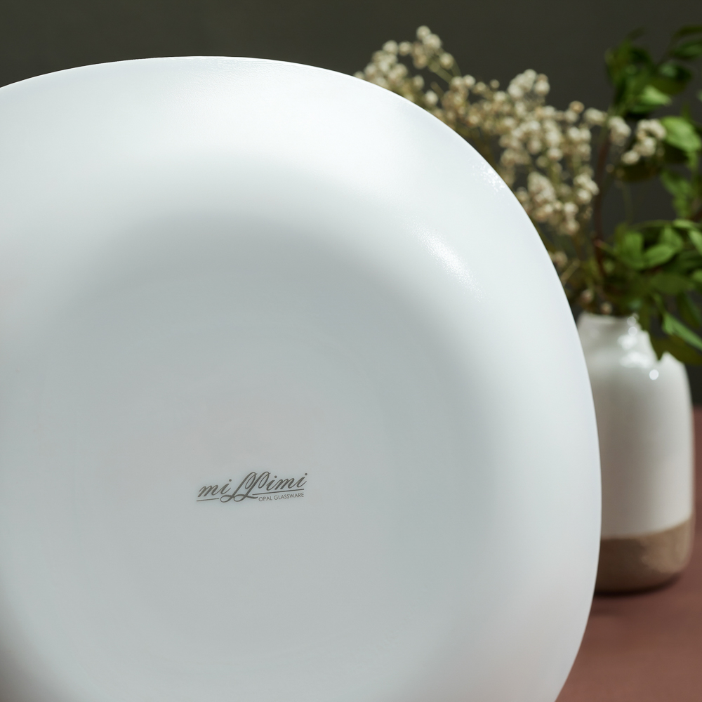 MILLIMI Анета Тарелка подстановочная опаловое стекло 28см, квадратная форма, 19019, арт.№ 818-543