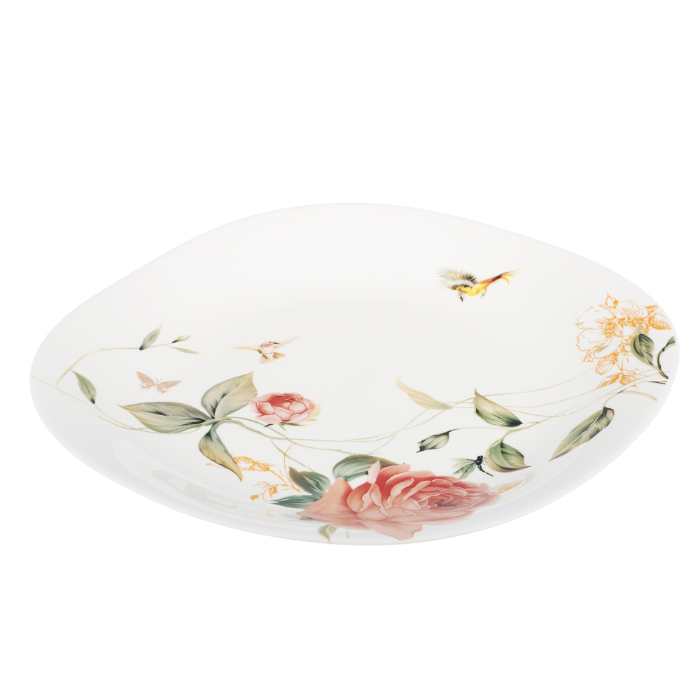 MILLIMI Анета Тарелка подстановочная опаловое стекло 28см, квадратная форма, 19019, арт.№ 818-543